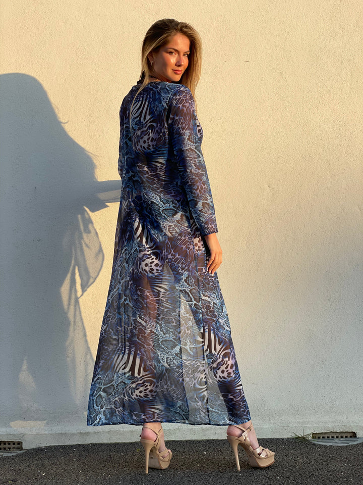 Summer Maxi Tunic / Kaftan with Tie - jqwholesale.com
