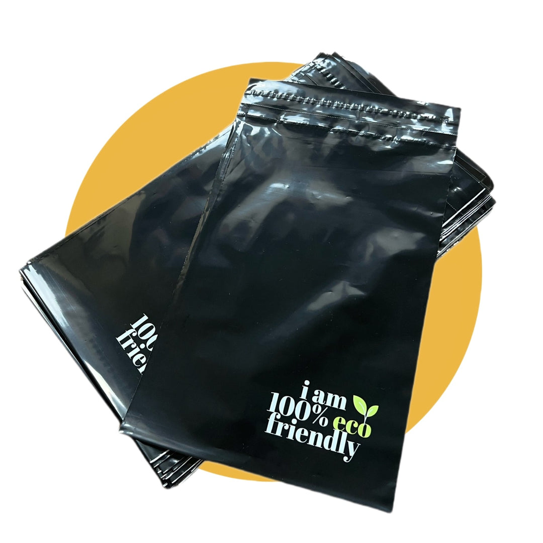 Biodegradable Mailing Bags 100% with Double Peel & Seal Tape, Eco Friendly Postage & Packaging Bags, 30 cm x 40 cm + 7 cm