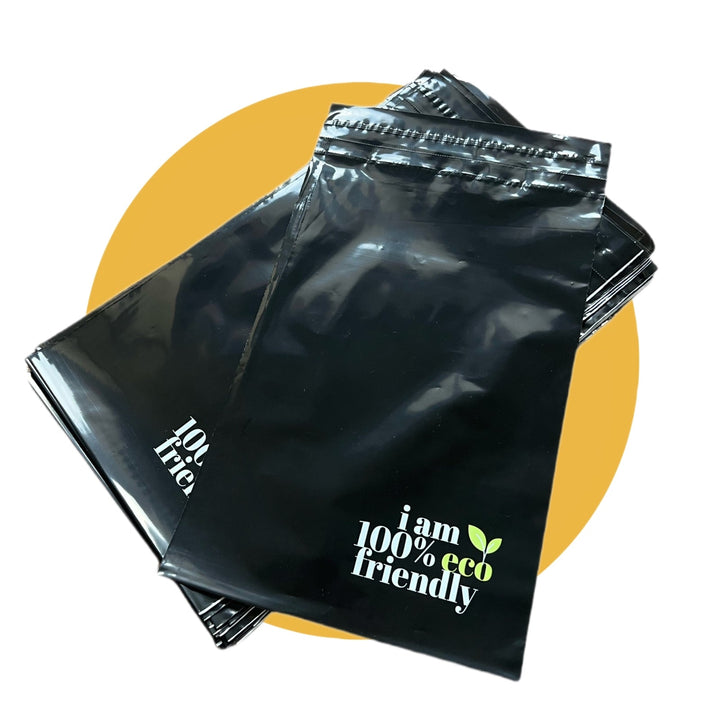 Biodegradable Mailing Bags 100% with Double Peel & Seal Tape, Eco Friendly Postage & Packaging Bags, 30 cm x 40 cm + 7 cm