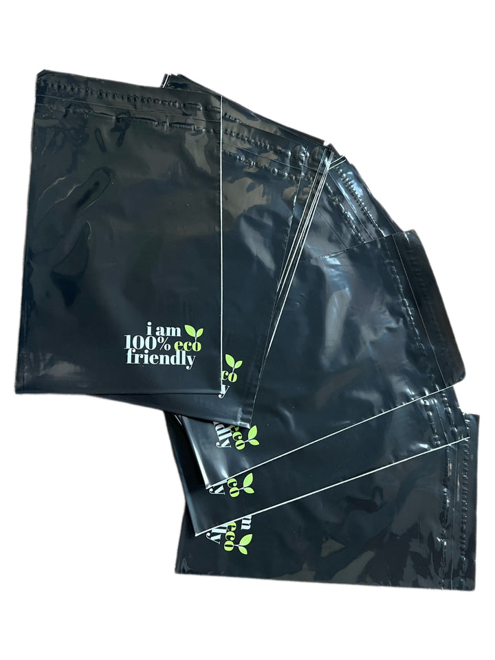 Biodegradable Mailing Bags 100% with Double Peel & Seal Tape, Eco Friendly Postage & Packaging Bags, 30 cm x 40 cm + 7 cm