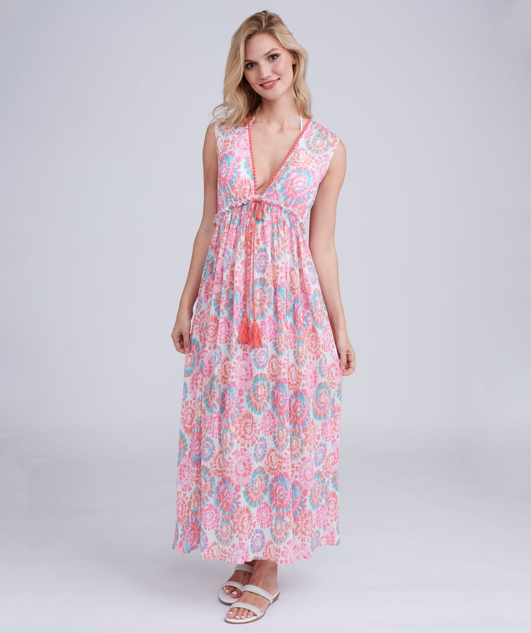 Illusion Maxi Dress - Pink - jqwholesale.com
