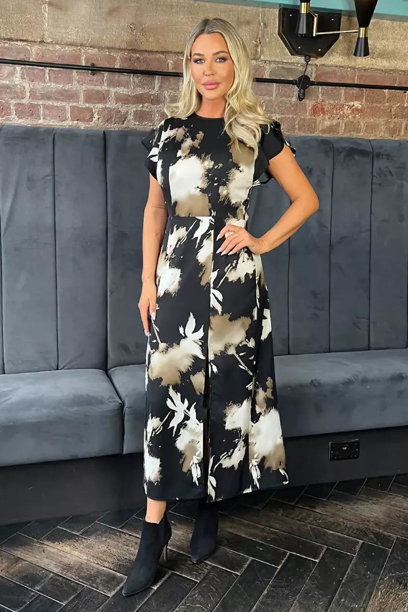 1753269357_Black-Abstract-Print-Flutter-Sleeve-Midi-Dress-1_800x