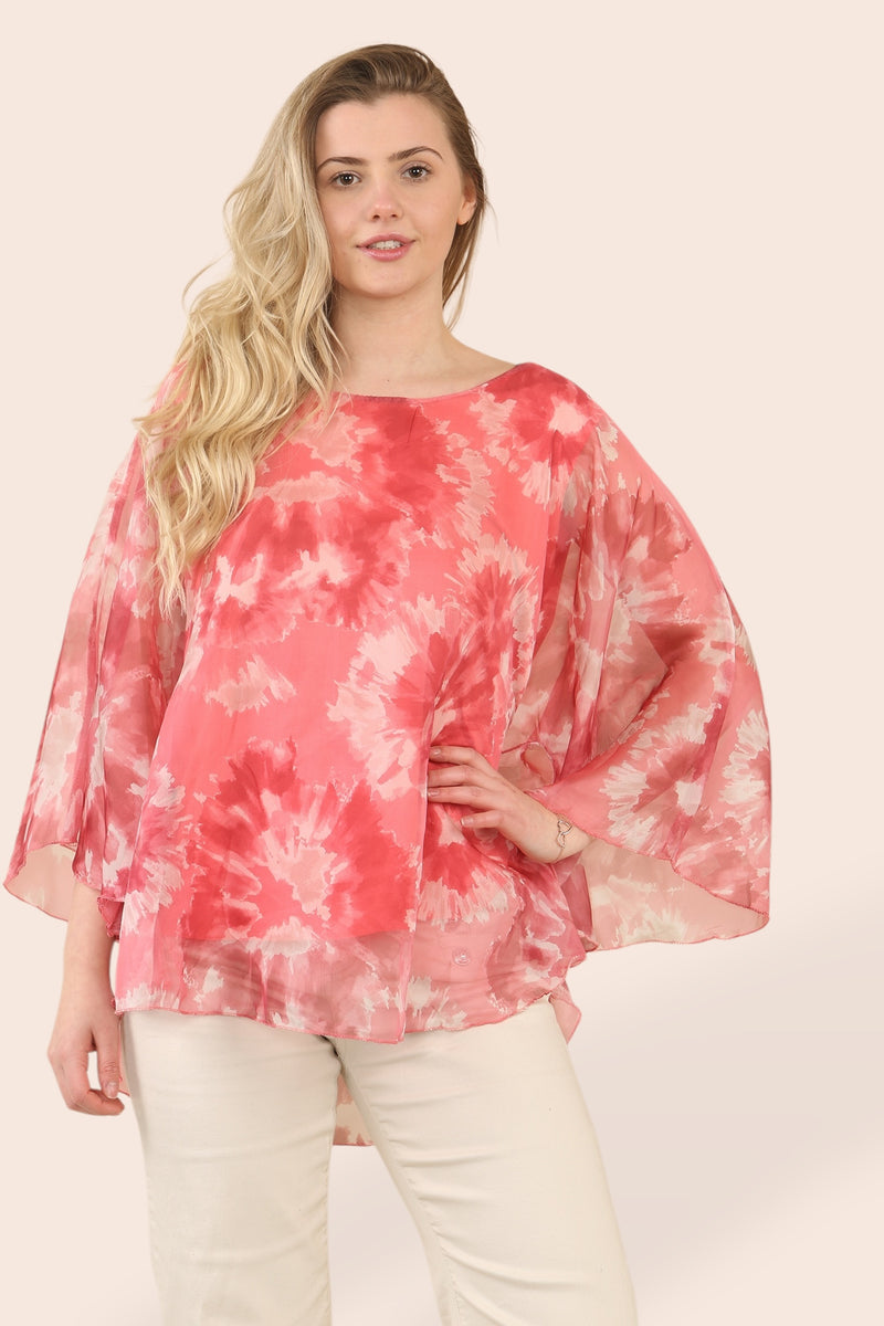 Tye Dye Silky Blouse - jqwholesale.com