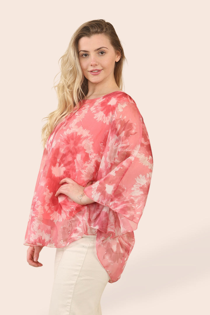 Tye Dye Silky Blouse - jqwholesale.com
