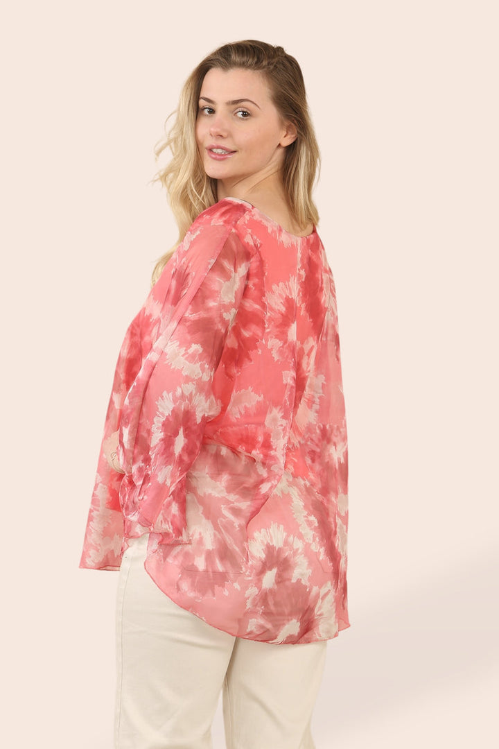Tye Dye Silky Blouse - jqwholesale.com