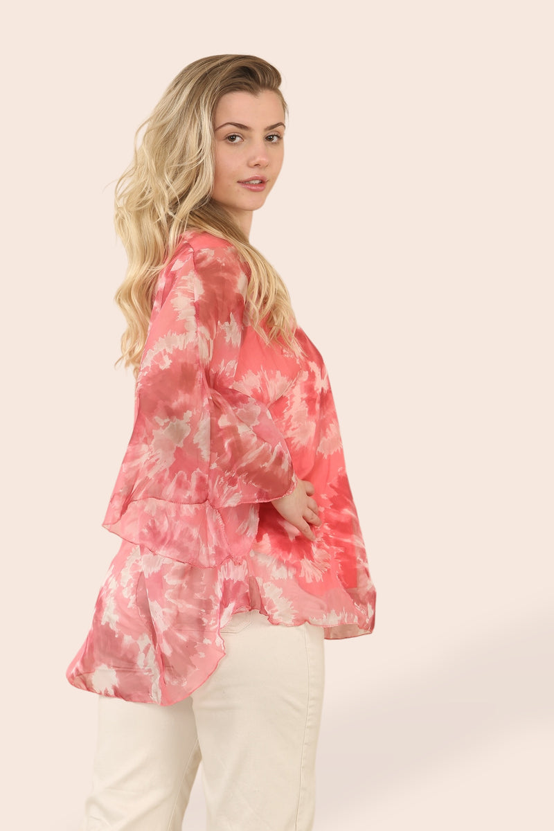 Tye Dye Silky Blouse - jqwholesale.com