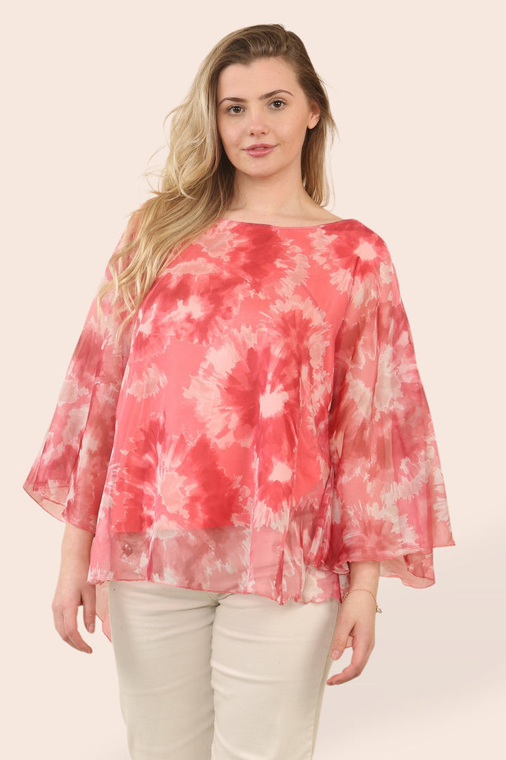 Tye Dye Silky Blouse - jqwholesale.com