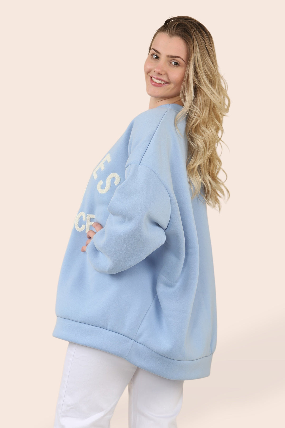 Cannes Oversized Cotton Sweatshirt Top - jqwholesale.com