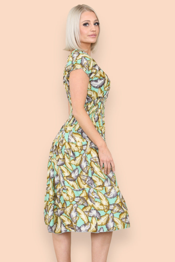 Feather Bardot Midi Dress (2P.PACK: S/M L/XL) - jqwholesale.com