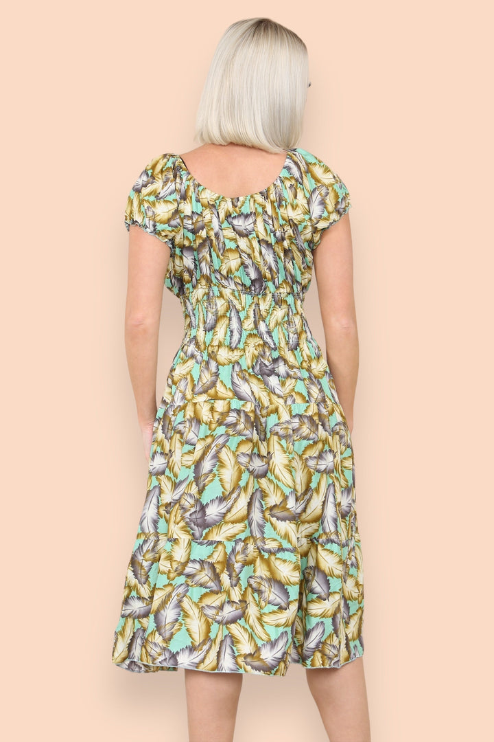 Feather Bardot Midi Dress (2P.PACK: S/M L/XL) - jqwholesale.com
