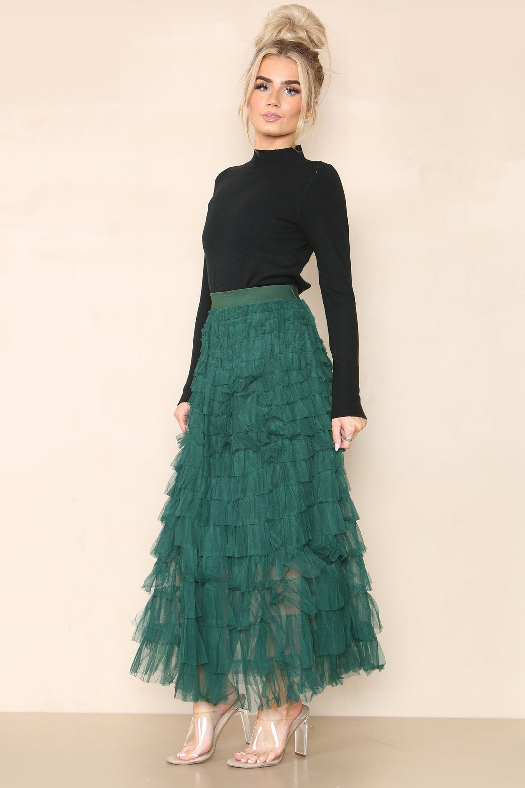 (2P. PACK) Tulle Frill Layered Mesh Skirt - jqwholesale.com