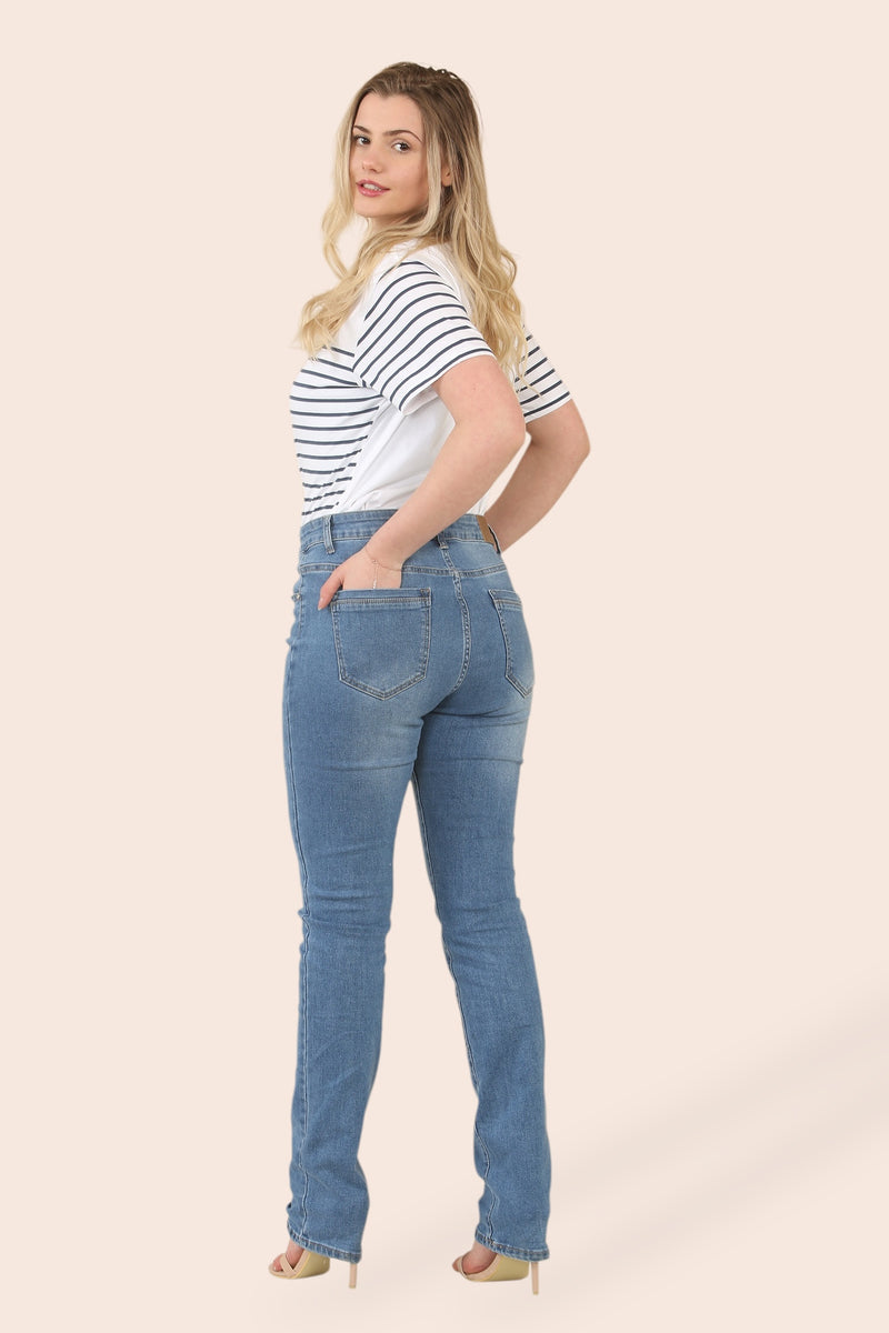 Slim Fit Straight Leg Voggo Stretch Jean (5P.PACK: UK8-16) - jqwholesale.com