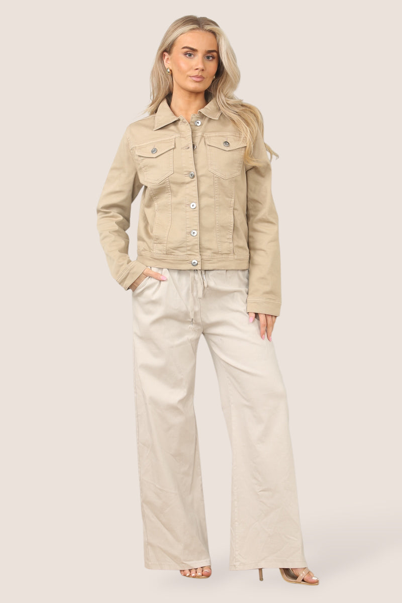 Mocha Brown Washed Denim Cotton Stretch Jacket (7P. PACK) - jqwholesale.com