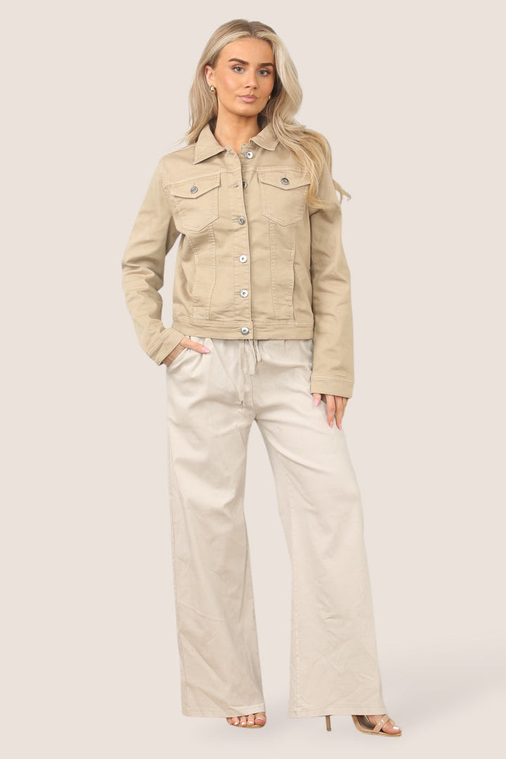 Mocha Brown Washed Denim Cotton Stretch Jacket (7P. PACK) - jqwholesale.com