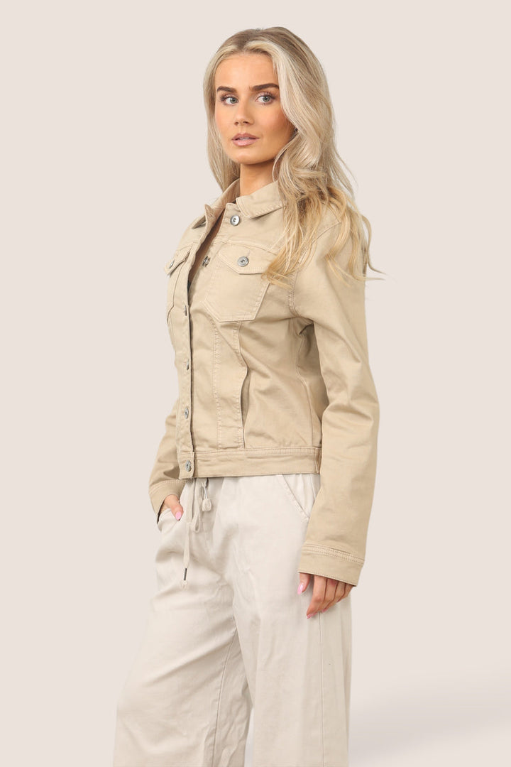 Mocha Brown Washed Denim Cotton Stretch Jacket (7P. PACK) - jqwholesale.com
