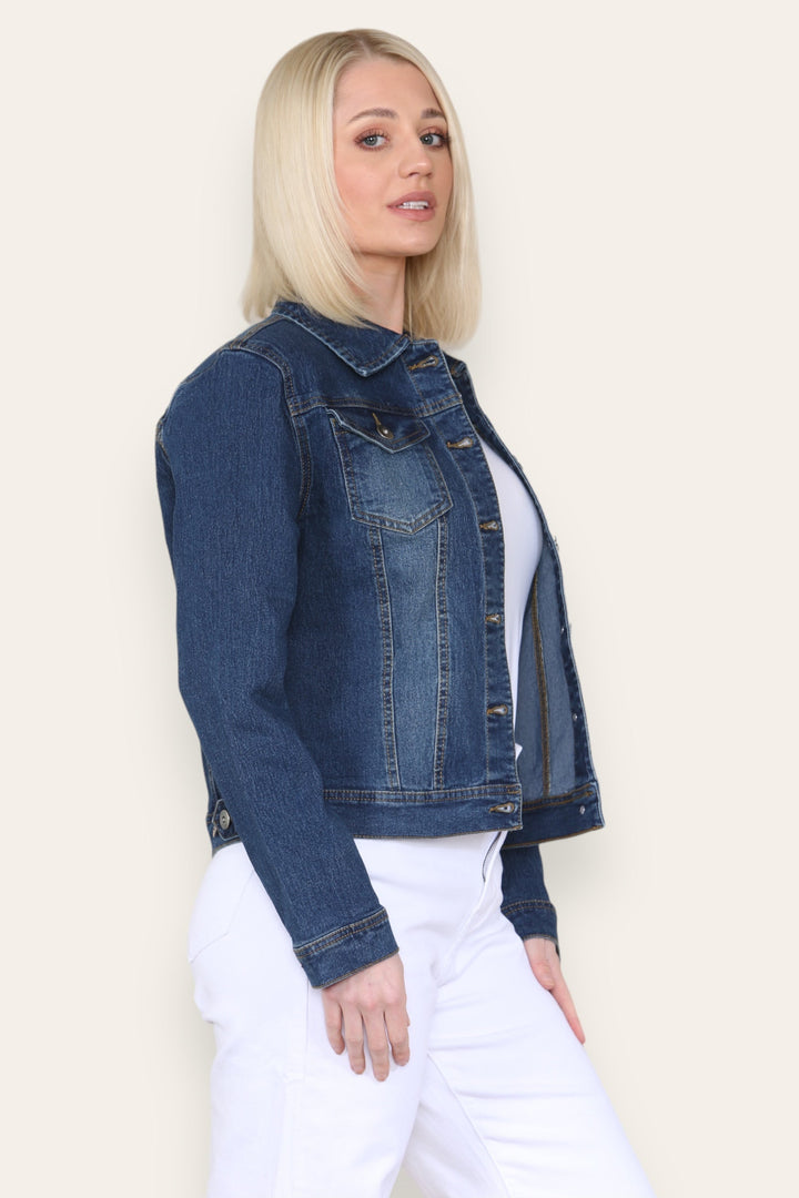 Mid Blue Wash Cotton Stretch Jacket (7P.PACK) - jqwholesale.com
