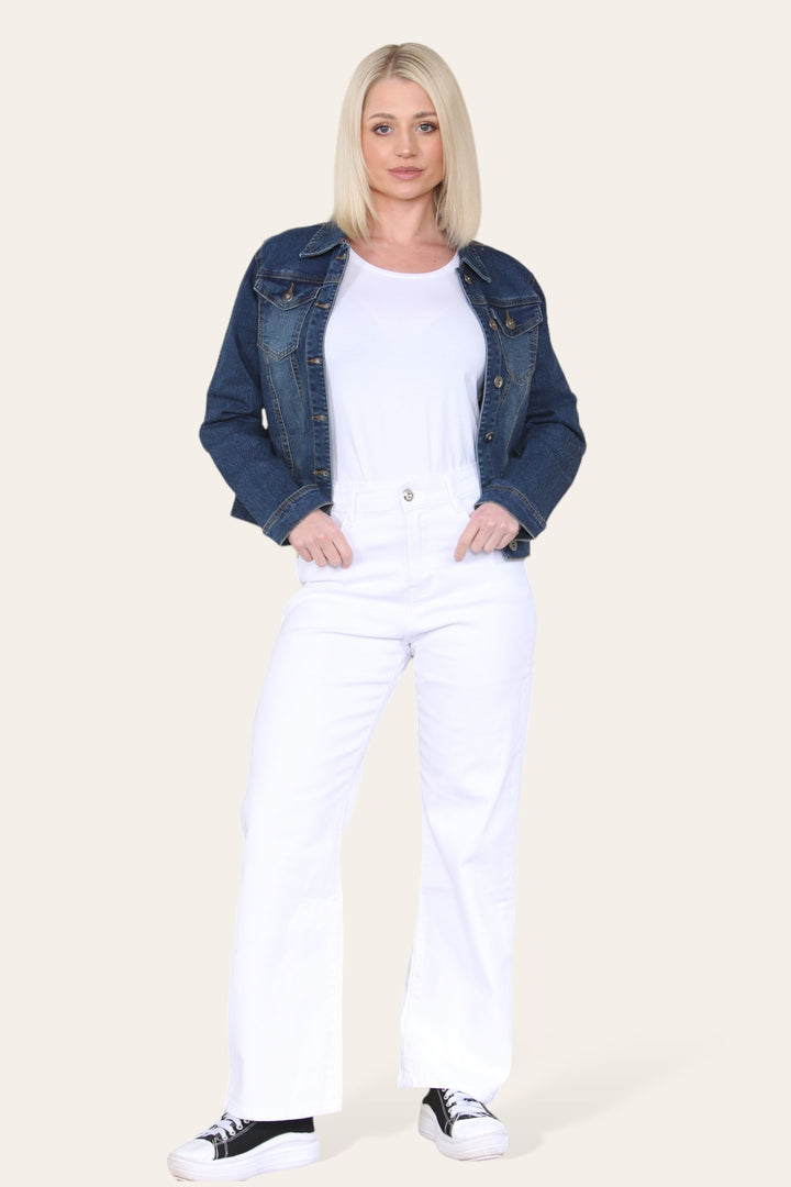 Mid Blue Wash Cotton Stretch Jacket (7P.PACK) - jqwholesale.com