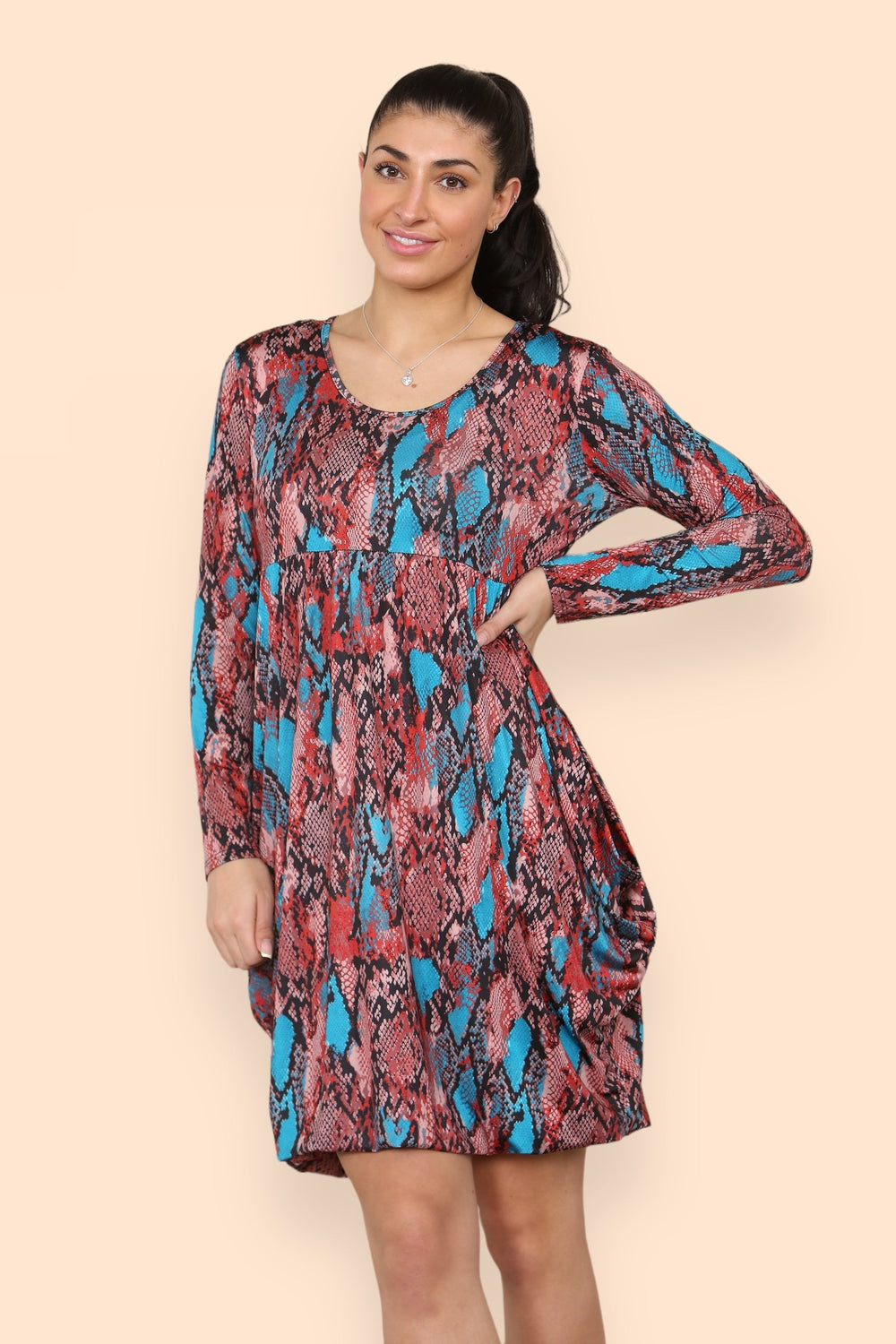 KM Reptile Print Magic Dress - jqwholesale.com