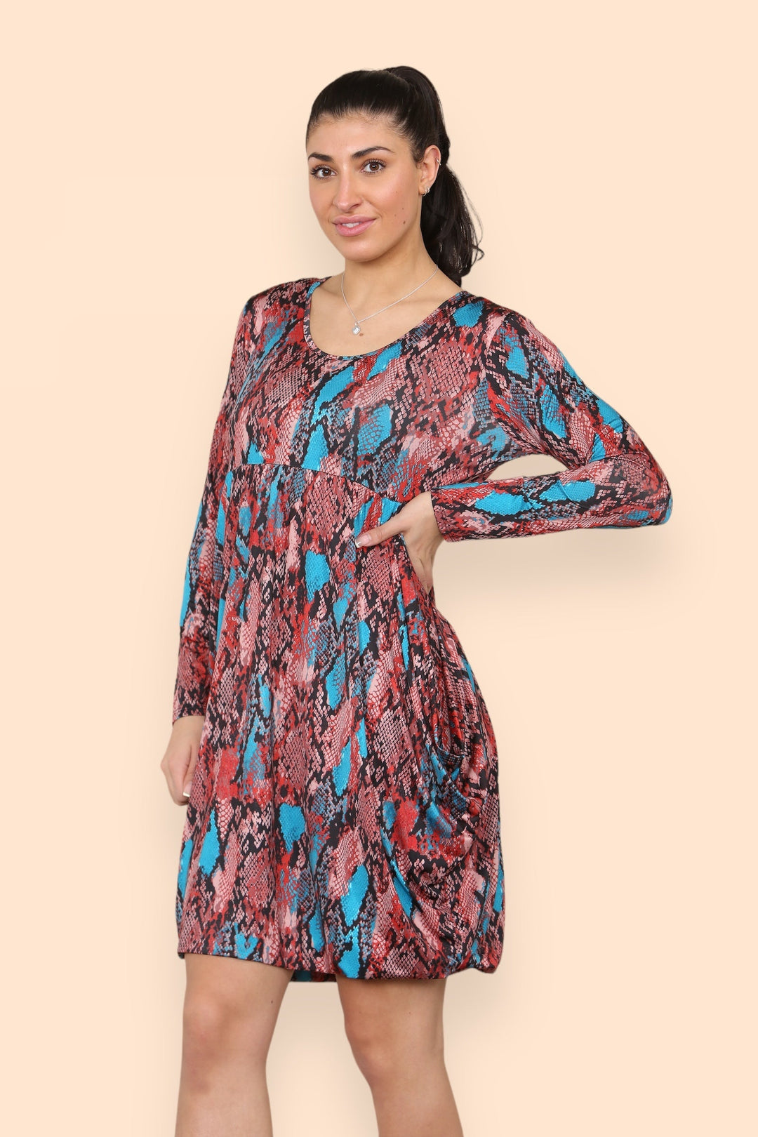 KM Reptile Print Magic Dress - jqwholesale.com