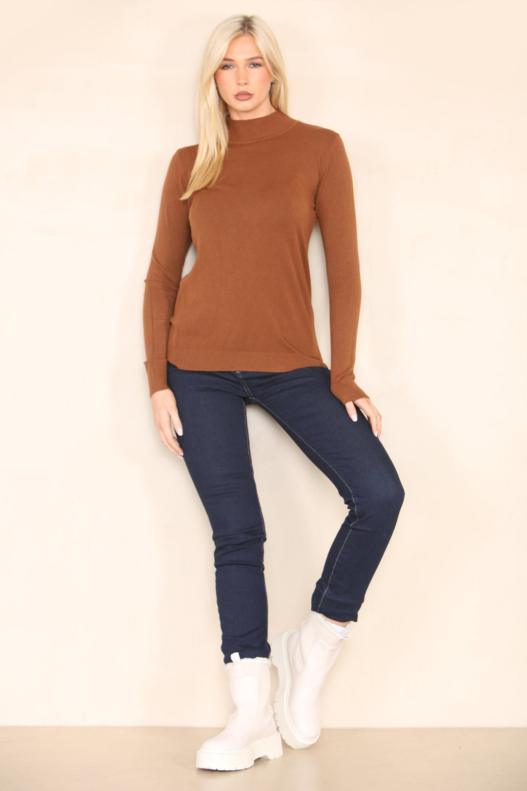 (2p. Pack) Classic Turtle Neck Knit Sweater - jqwholesale.com
