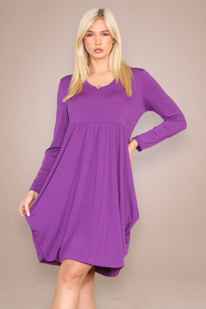 KM Plain Magic Dress - jqwholesale.com