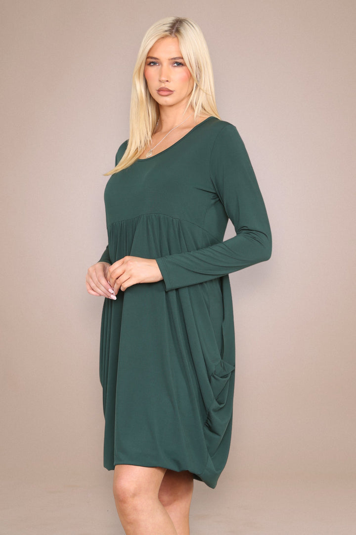 KM Plain Magic Dress - jqwholesale.com