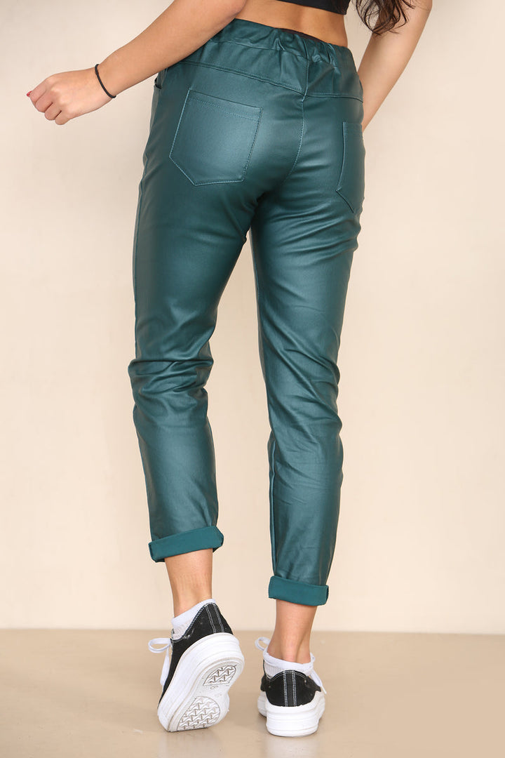 Leather Look PU Magic Trousers - jqwholesale.com