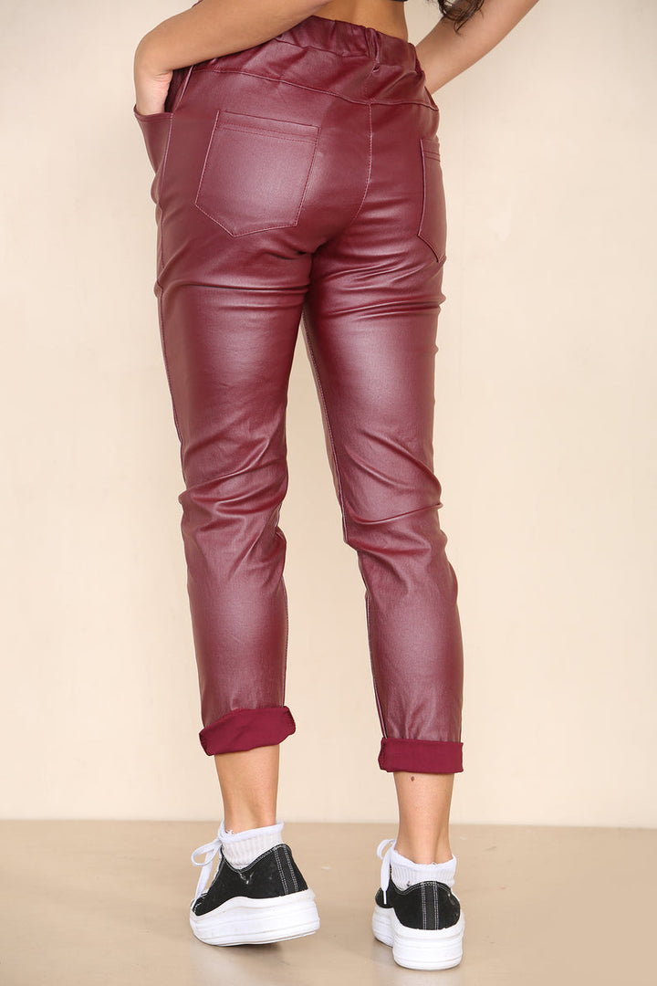 Leather Look PU Magic Trousers - jqwholesale.com