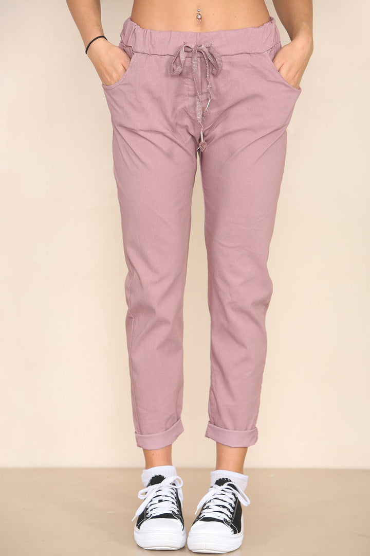 Plain Bi-Stretch Magic Trousers - jqwholesale.com