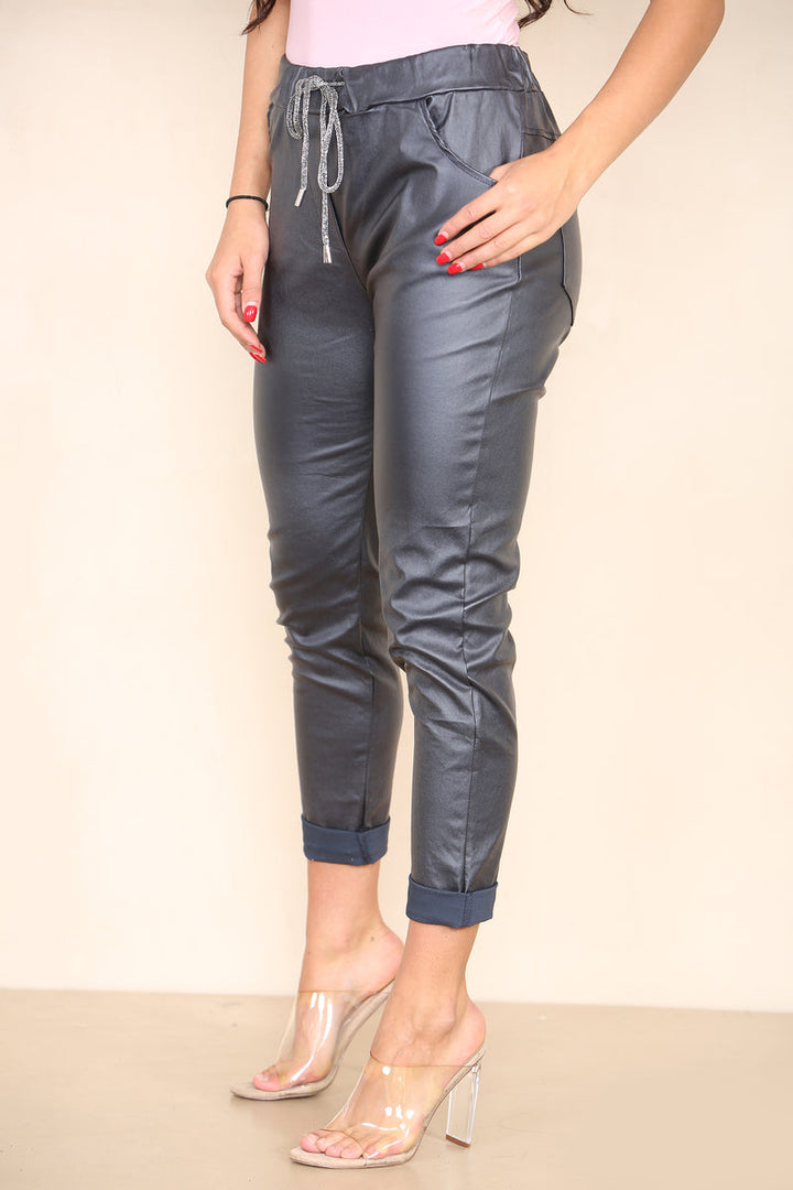 Leather Look PU Magic Trousers - jqwholesale.com