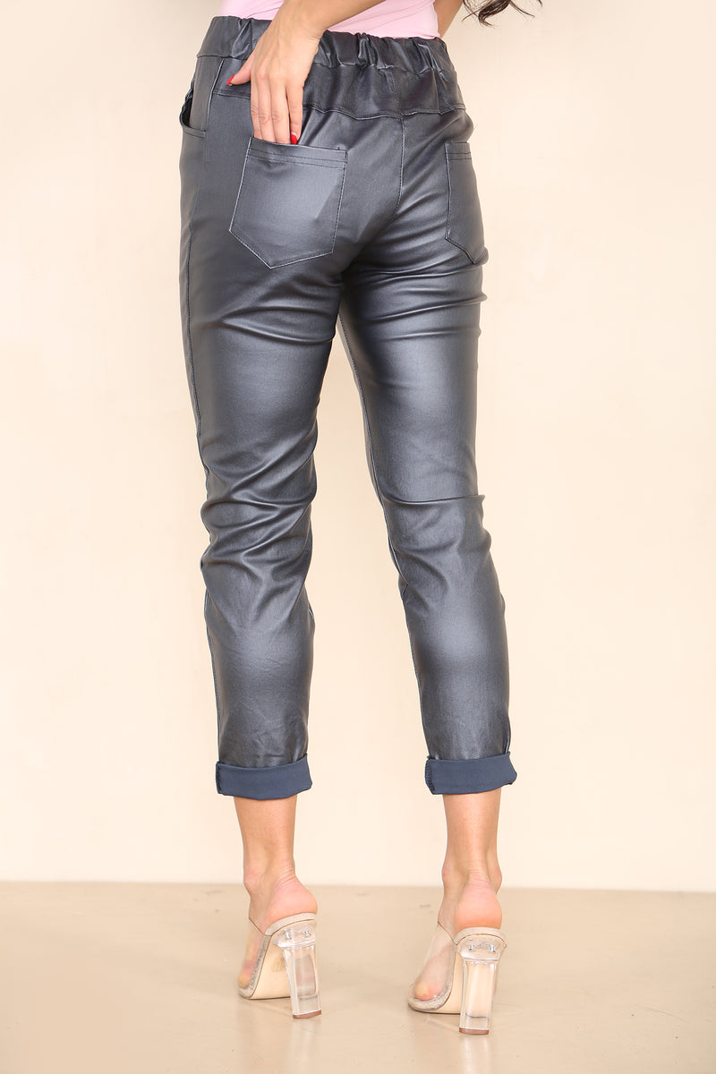 Leather Look PU Magic Trousers - jqwholesale.com