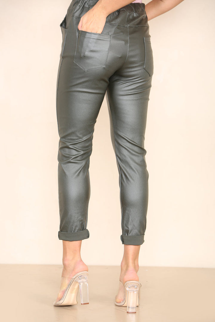 Leather Look PU Magic Trousers - jqwholesale.com