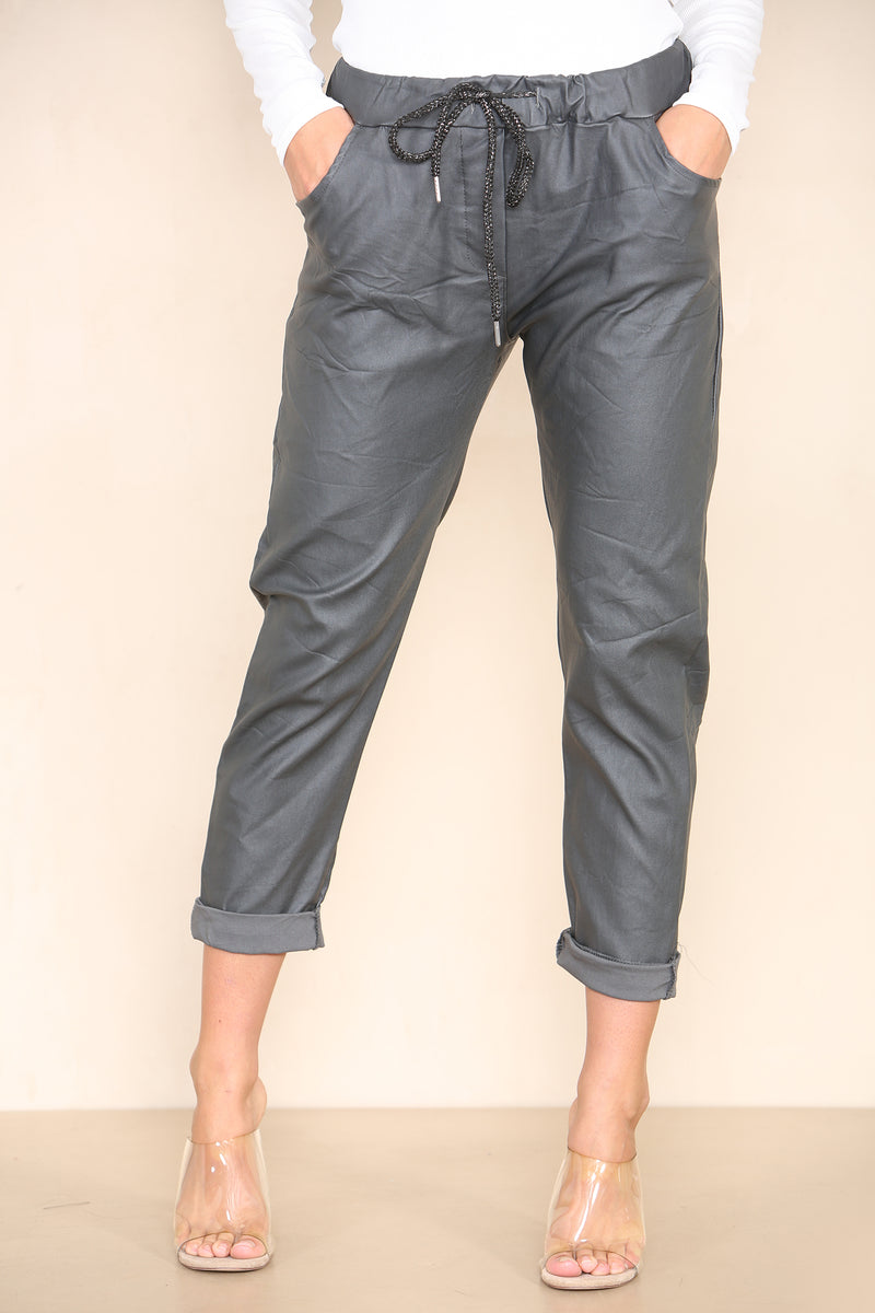 Leather Look PU Magic Trousers - jqwholesale.com