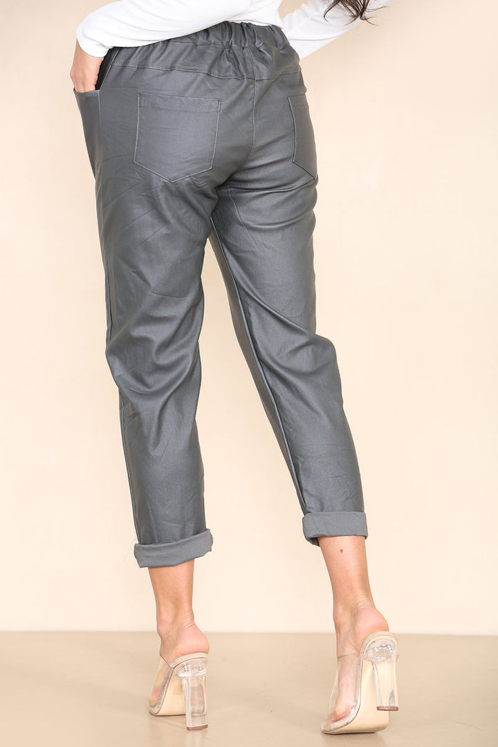 Leather Look PU Magic Trousers - jqwholesale.com