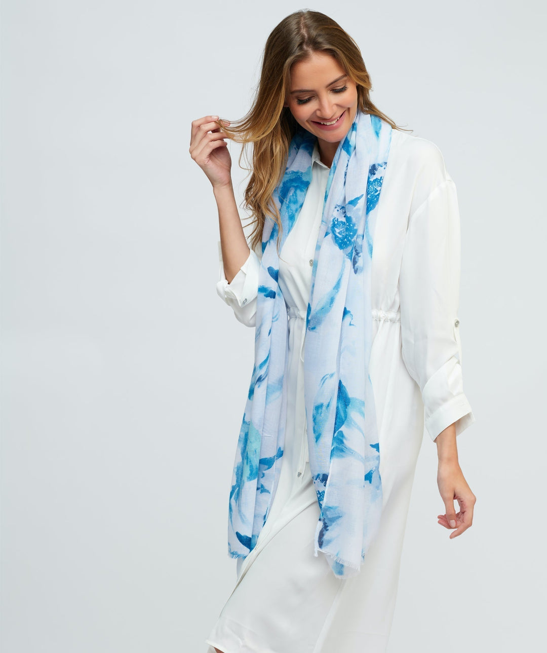 Isador Scarf - Blue - jqwholesale.com