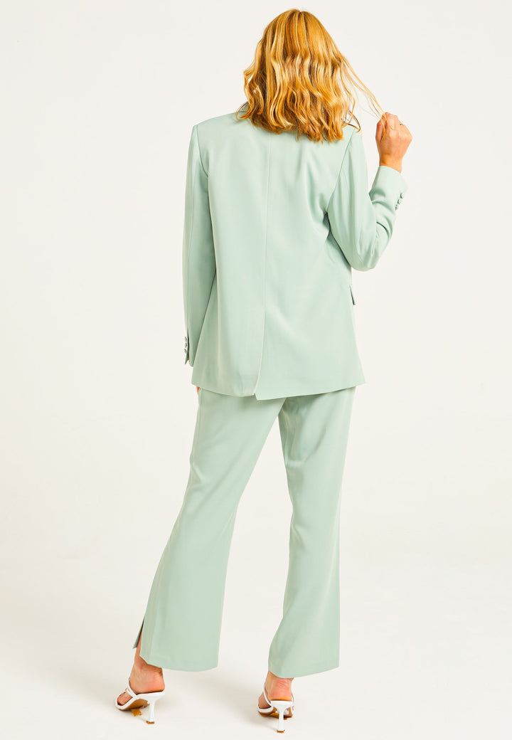 Classic Blazer with Pockets in Sage Green - jqwholesale.com