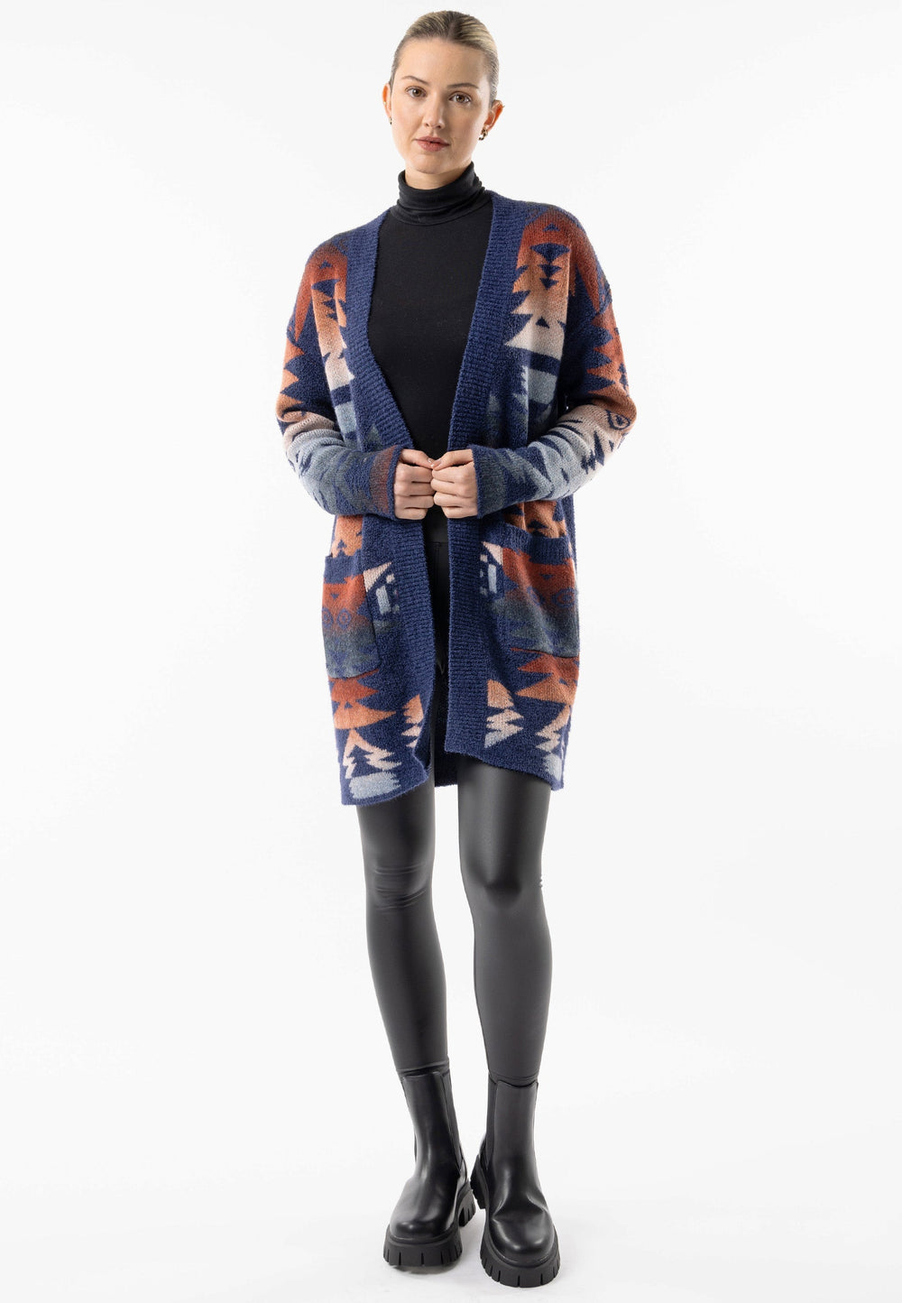 (2P. PACK) Californian Knit Longline Open Cardigan - jqwholesale.com
