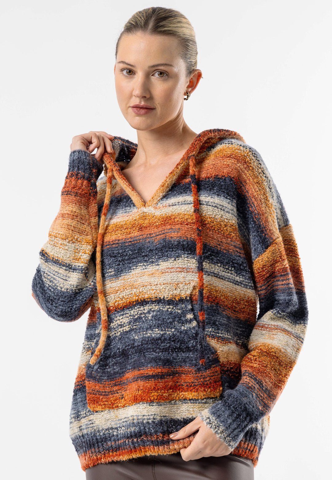(2P. PACK) Californian Knit Hoodie with Front Pocket - jqwholesale.com