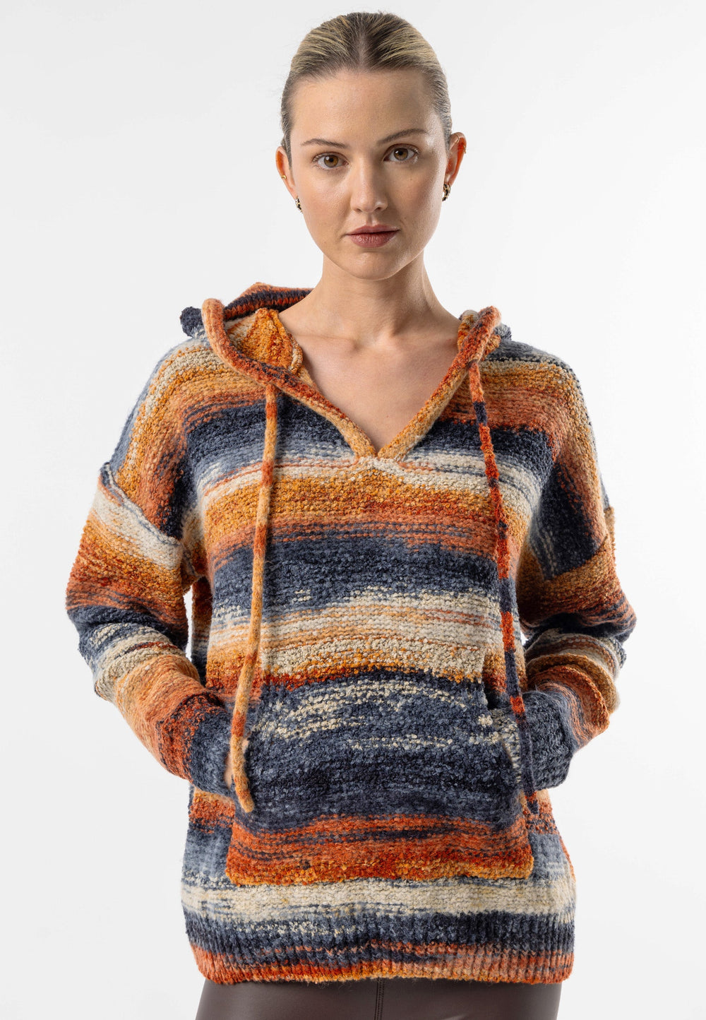 (2P. PACK) Californian Knit Hoodie with Front Pocket - jqwholesale.com
