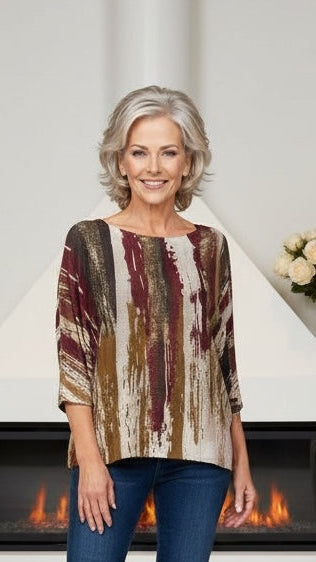 Gold Metallic Abstract Mesh Knit - jqwholesale.com