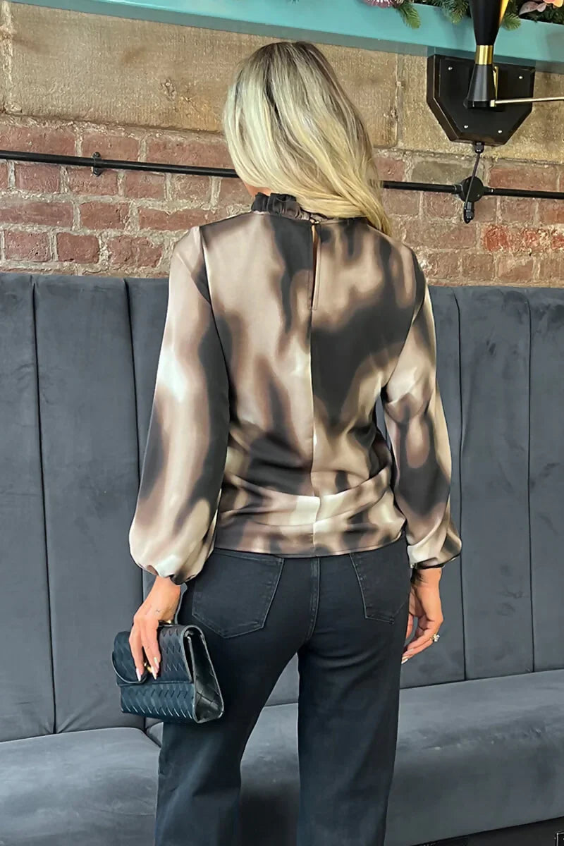 1753274782_Brown-Watercolour-Print-Long-Sleeve-Ruffle-Neck-Top-5_800x