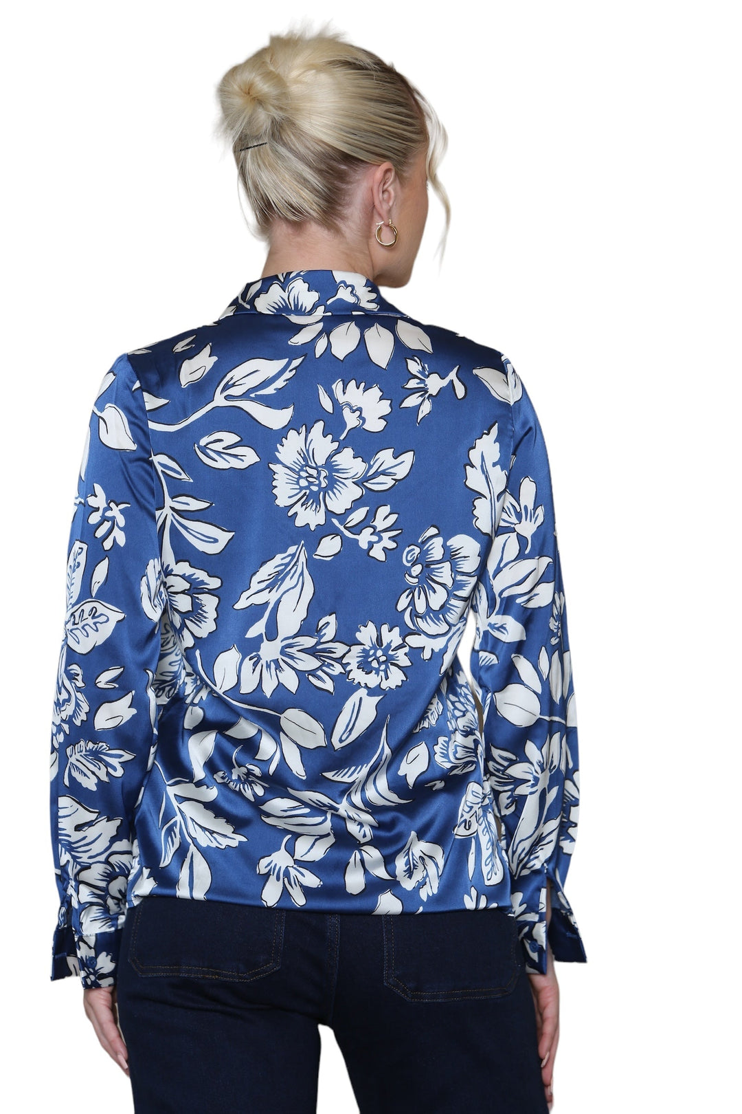 (4P.PACK) Ela Floral Sateen Shirt - jqwholesale.com