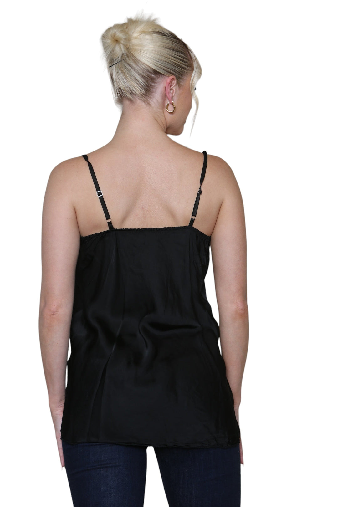 Sateen Crochet Trim Vest Top - jqwholesale.com