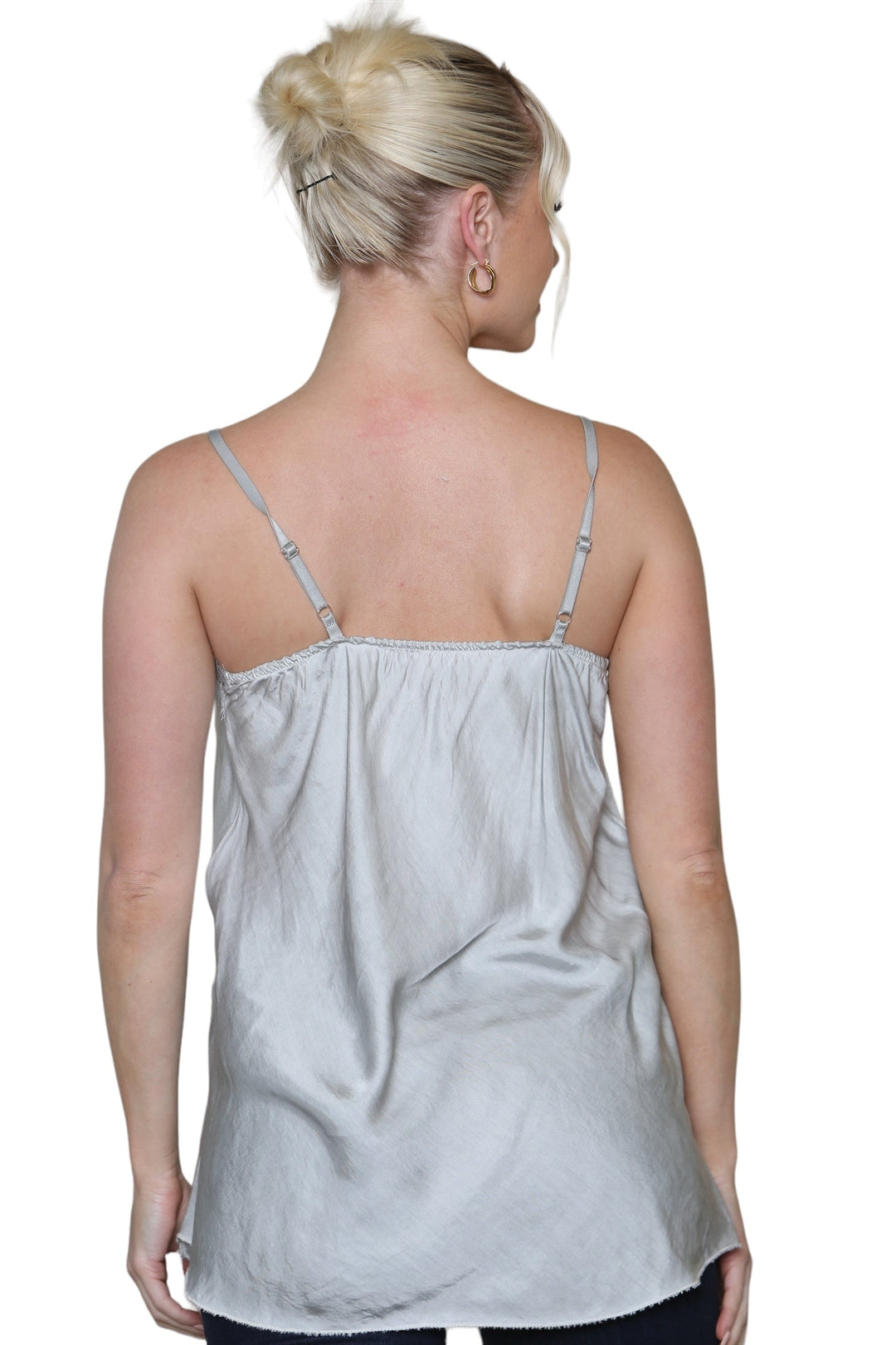 Sateen Crochet Trim Vest Top - jqwholesale.com