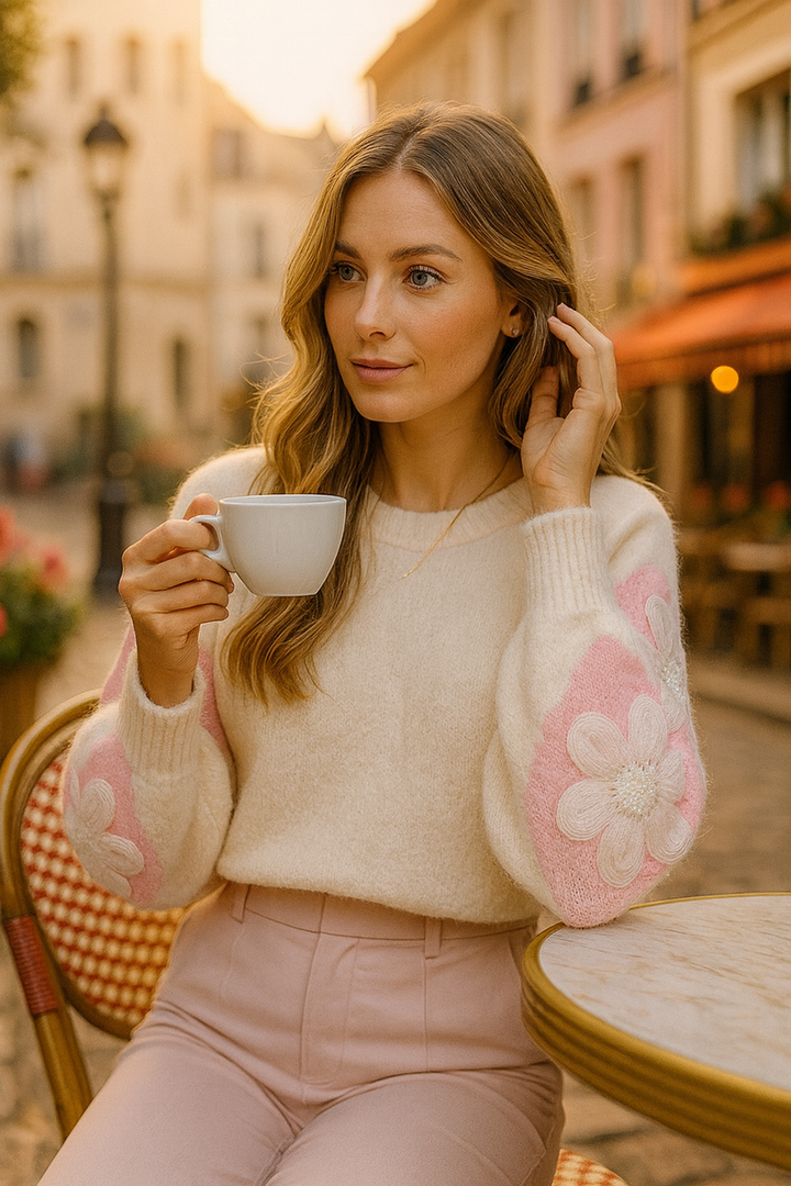 Daisy Crystal Pearl Embellished Knit (2p.pack) - jqwholesale.com