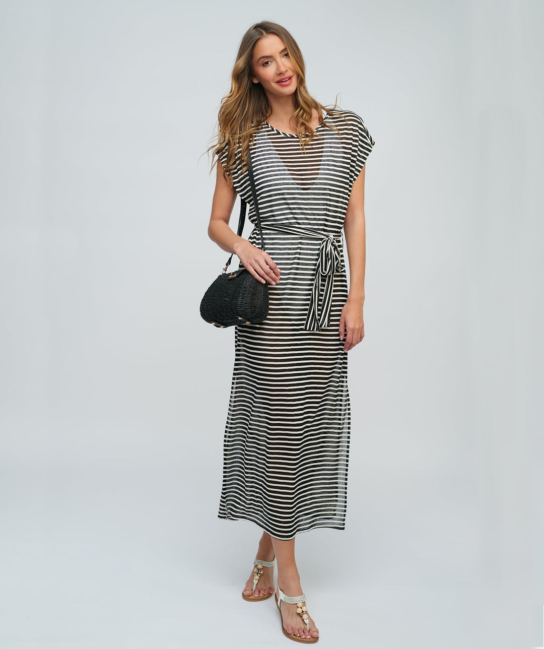 Flo Maxi Dress- Black/White - jqwholesale.com