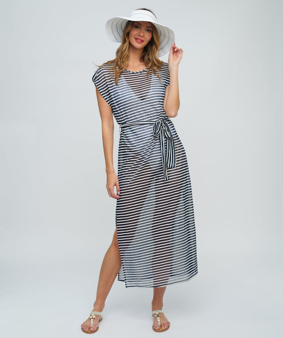Flo Maxi Dress - Navy/White - jqwholesale.com