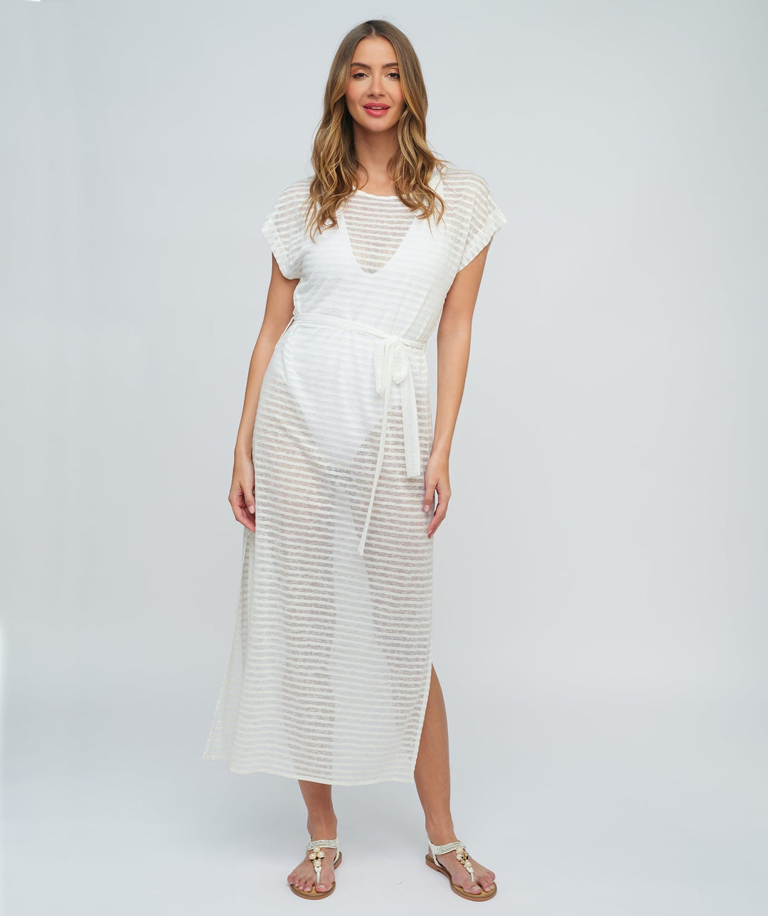 Flo Maxi Dress - White/White - jqwholesale.com