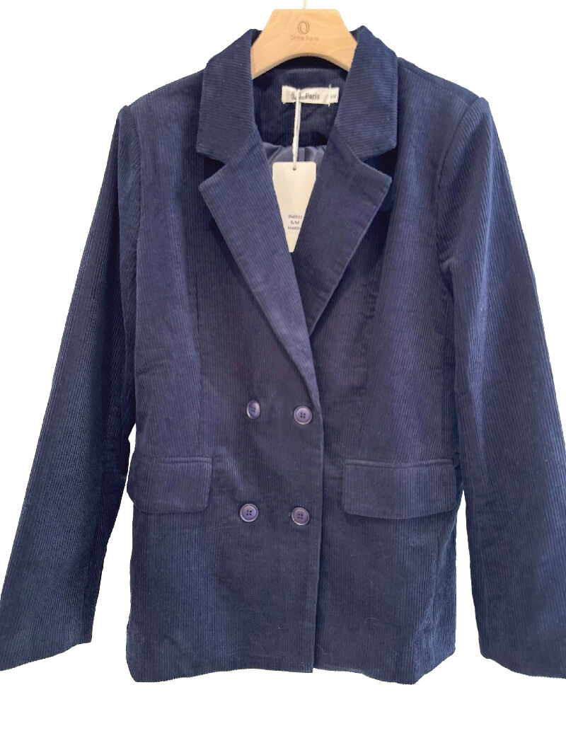 (3P.Pack) Corduroy blazer - Navy - jqwholesale.com