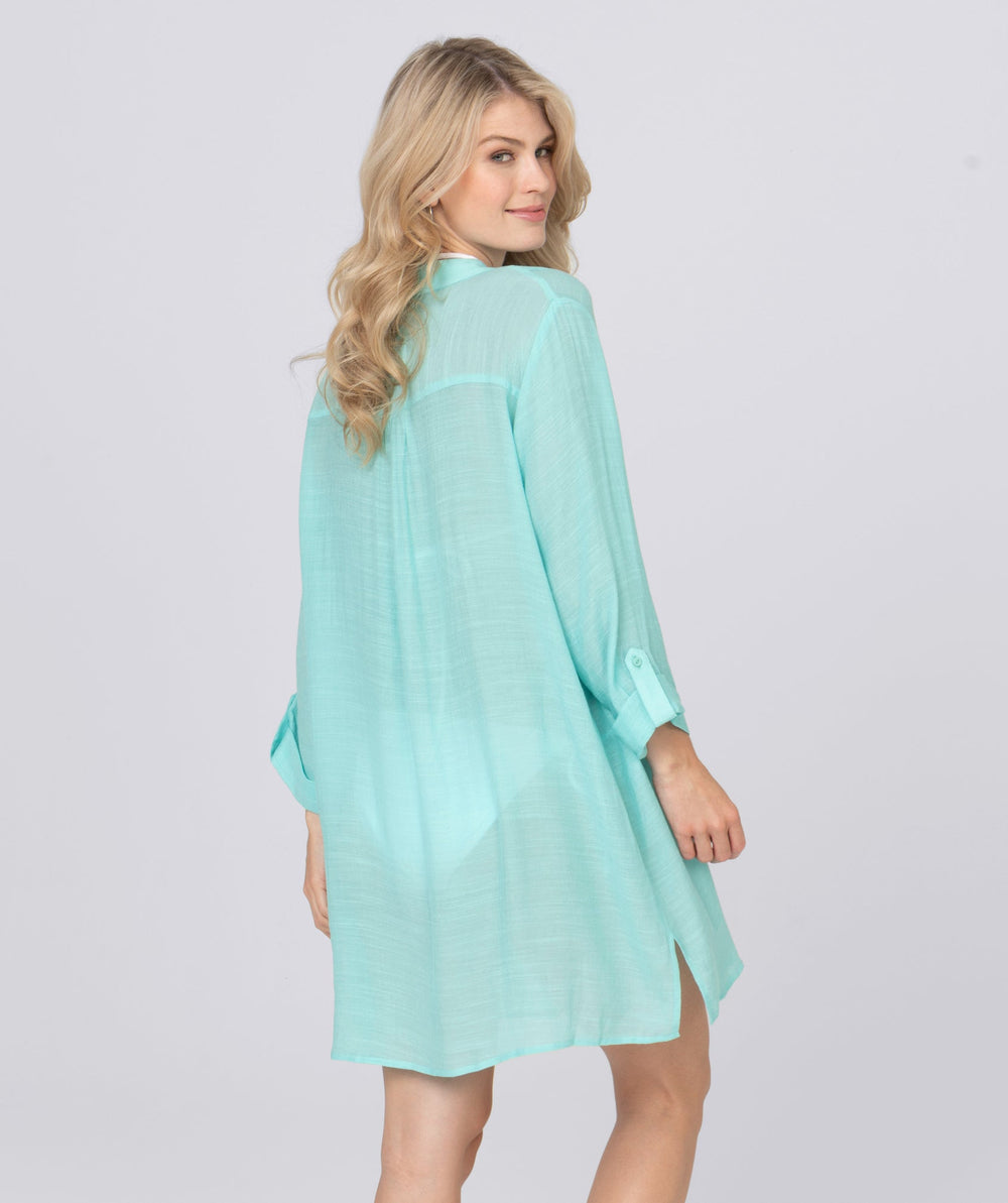 Reeva Beach Shirt - Aquamarine - jqwholesale.com